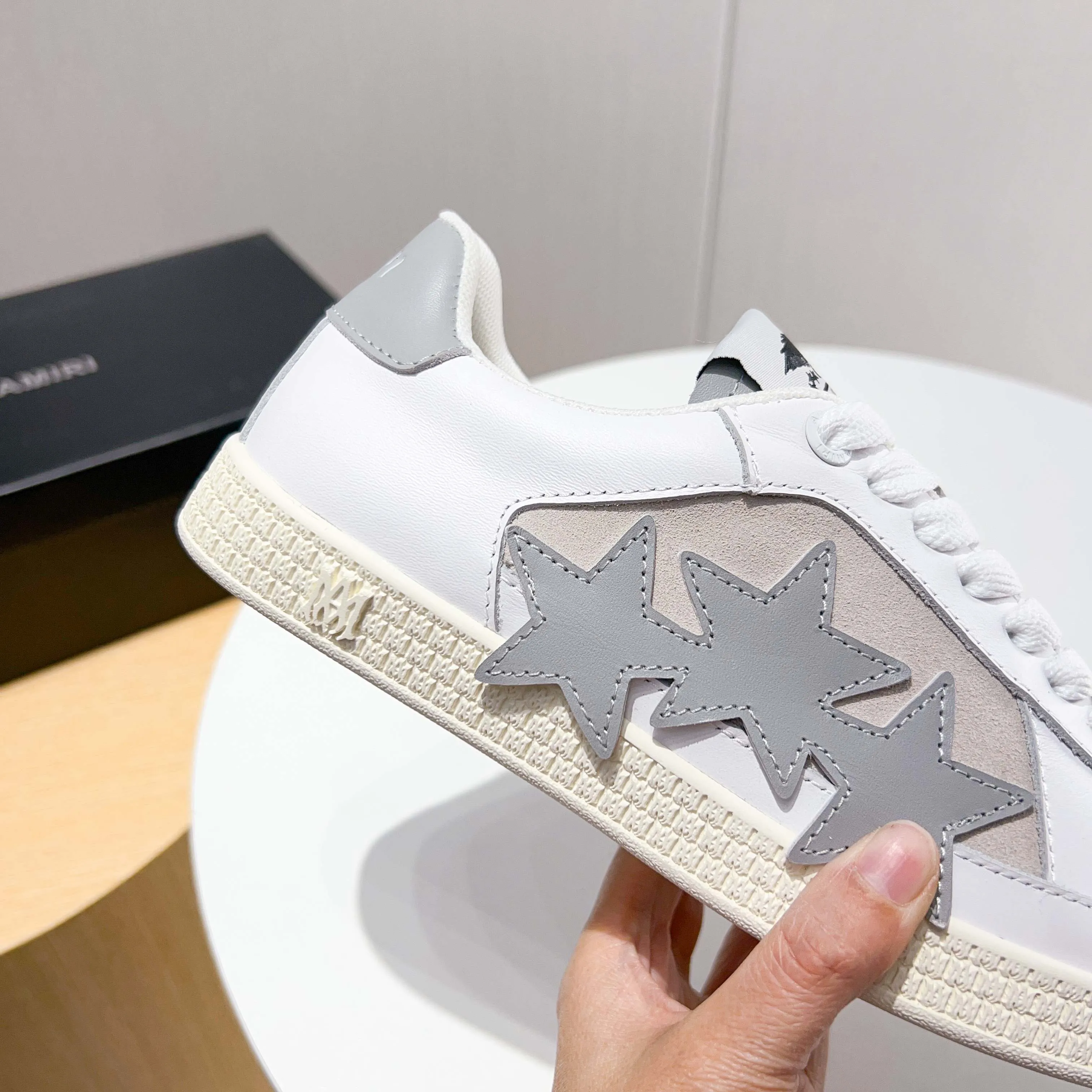 Men's shoes 💰420 [New style] 🌲🌲Balmain - New Amiri trendy shoes, low-top casual sports shoes, the same style as celebrities, made of selected pebbled cowhide and frosted cowhide, original outsole, comfortable on the feet, high-end workmanship, welcome to buy. Size: 39-45 (46 customized)